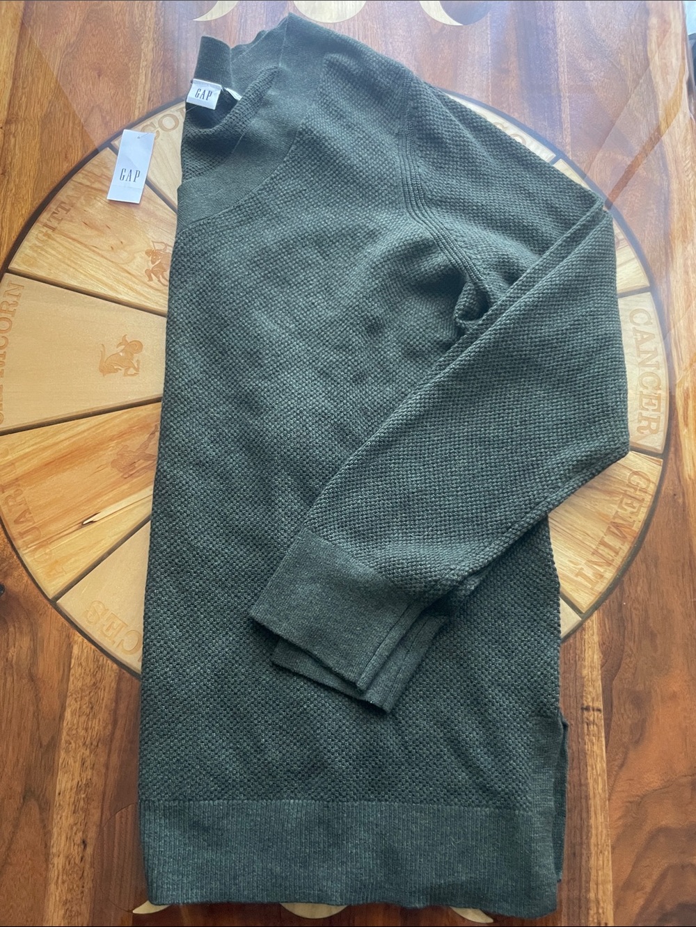 Dark Green V Neck Sweater - Picture 3 of 9